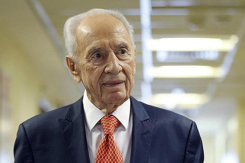 Former Israeli president Shimon Peres is sedated and breathing with a respirator at a hospital near Tel Aviv.