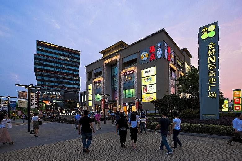 Life Hub @ Jinqiao, a mixed-used development in Shanghai. Keppel Land China and Alpha Investment Partners are divesting their 80 per cent stake for US$516.9 million (S$705 million)).