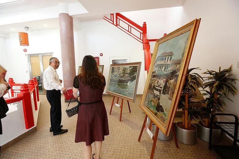 A group of oil paintings was sold yesterday to help raise funds for the Chinese Heritage Centre, once the administration building of Nantah. Mr Ong said the closure of the former Nanyang University is one example of compromises made by the different 
