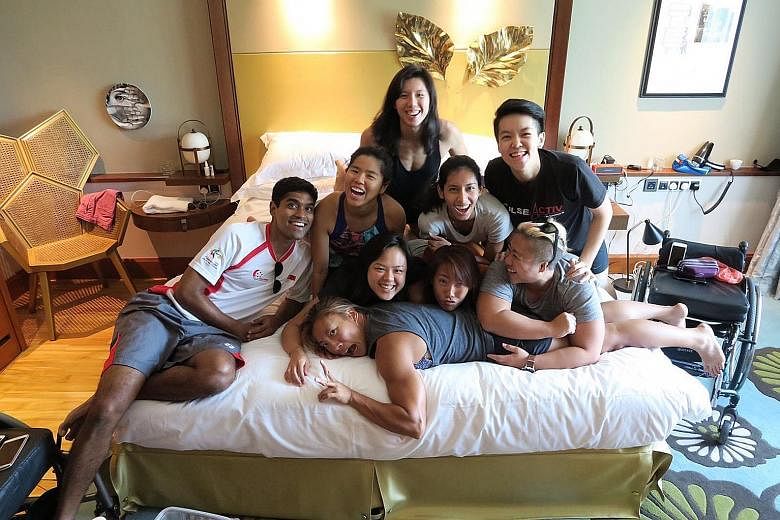Some of the group members include (back, from left) Seishen Gerard (Yip Pin Xiu's boyfriend), Yip, Amanda Lim, Dipna Lim-Prasad, Shayna Ng and (front, from left) Stephenie Chen, Samantha Leong, Sarah Chen and Theresa Goh. They try to hang out as much