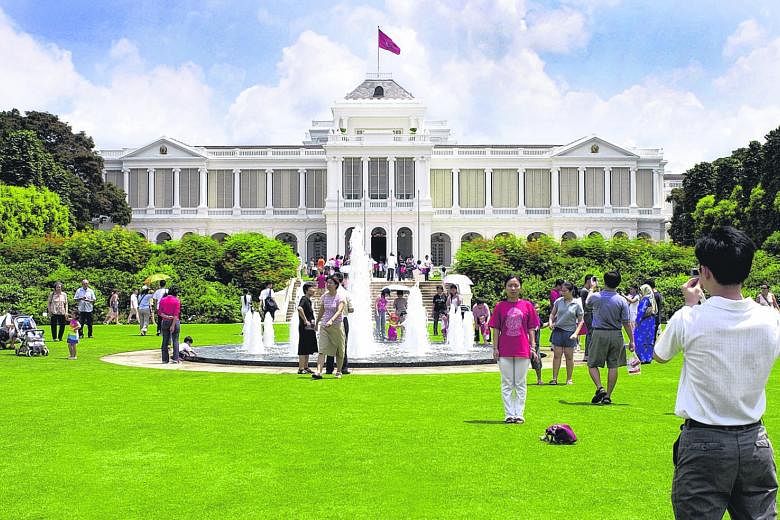 An open house at the Istana. Panellists at The Straits Times roundtable discussion addressed a key upcoming change to a set of provisions in the Constitution that "entrench", or protect, the presidency by making it difficult for Parliament to amend t