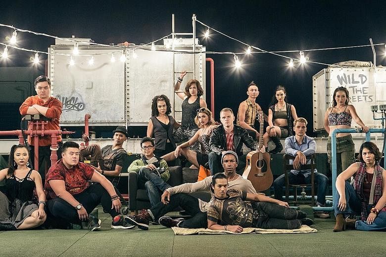 The cast of Rent, a show about a community of artists struggling with love, career and the HIV virus in New York.