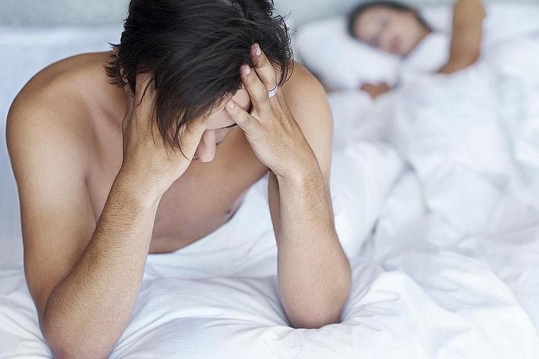 Psychological causes for sexual dysfunction in younger men could originate from job or marital stress, performance anxiety with a new partner, or guilt from the inability to satisfy their partner.