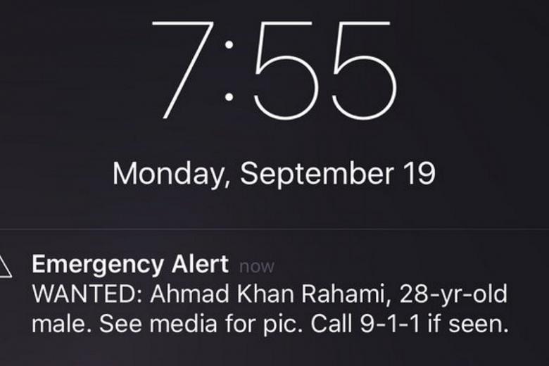 Mobile phone alerts used in hunt for US bombing suspect The Straits Times