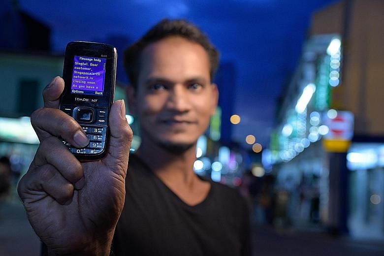 Mr Rajib, a shipyard worker who had a workplace injury last month and relies on TWC2 for help with meals, uses his 2G phone to keep in touch with his mother in Bangladesh. But these phones are slated to become obsolete here next April, when local tel