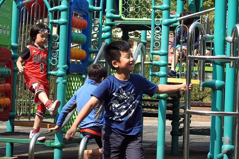 Schoolchildren at play in Seoul. South Korea's school system is geared to the relentless pursuit of academic excellence.