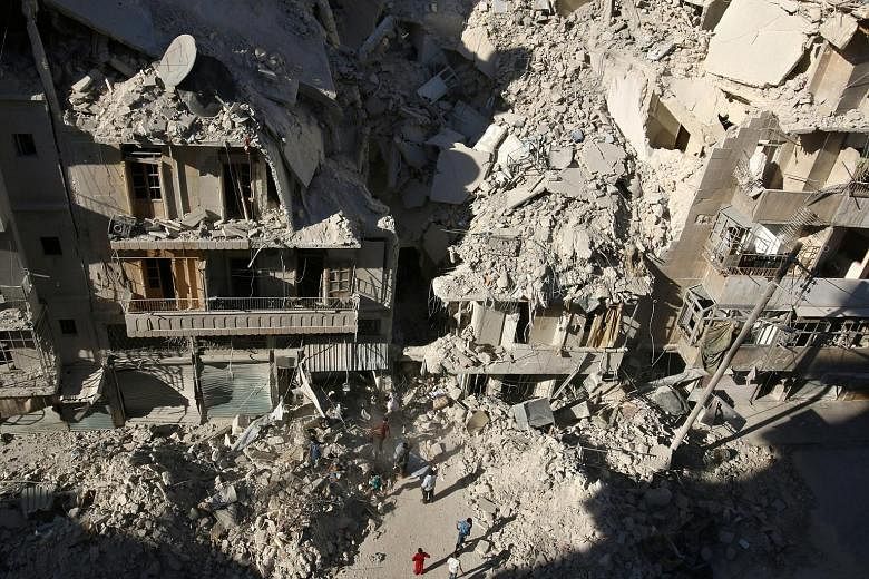 The search for survivors continues at a site hit by an air strike in the rebel-held Tariq al-Bab neighbourhood of Aleppo. The city is facing worsening food and medical shortages.
