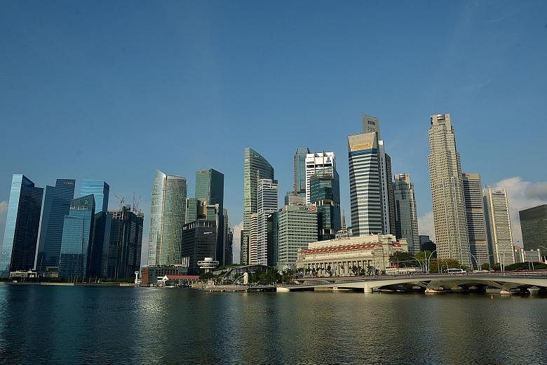 The Central Business District in Singapore. The Republic lags behind the best-performing nations in business sophistication and innovation.