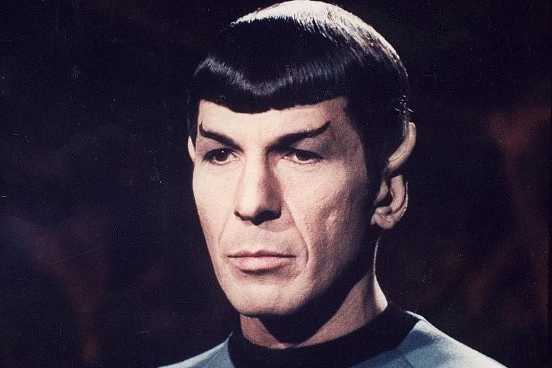Actor Leonard Nimoy as Spock in the Star Trek series.