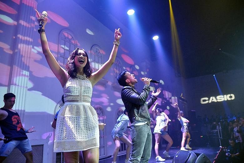 Performers at a media event for Casio in Empirica, a nightlife and events venue in Jakarta, in August. More than 1,000 people attended the event.