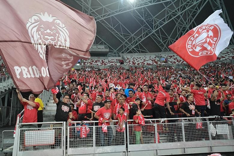 About 25,000 fans cheered the Lions on throughout the 0-0 draw against Malaysia in the Causeway Challenge.