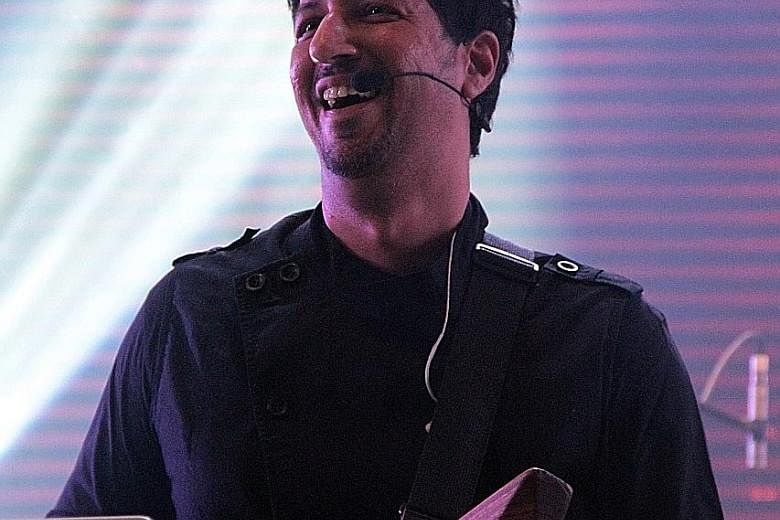 Salim Merchant takes on keyboard and vocal duties, while his brother Sulaiman (above) helms percussion and drum programming.