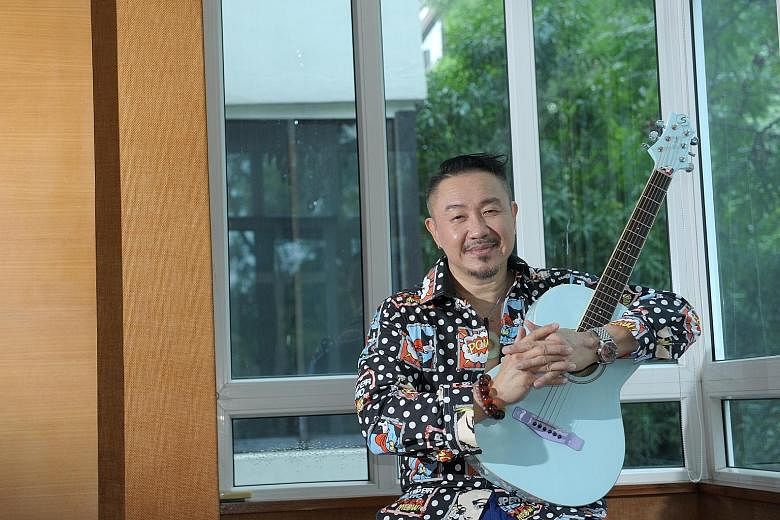 The only instrument that Mark Chan can now play after sustaining injuries in an accident is a junior-sized blue guitar.