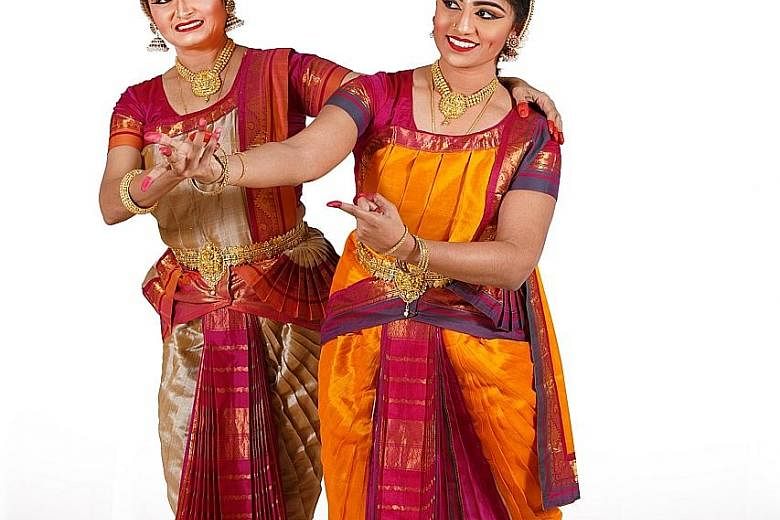 Dancers Lalitha Venketa- subramanian (far left) and Devapriya Appan play a mother and daughter in Finding Dignity.
