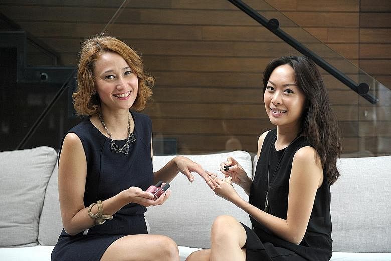 Ms Bernadine Reddy (above left) and Ms Caryn Tan-Lim are the founders of Singapore Beauty Week. Hair salon Scissors Art, owned by Carrie Choo (above), and Dainty Beaute salon, co-founded by Bernice Wong (left), are among the more than 50 merchants li