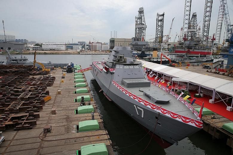 Unity is its name and a bottle of champagne was smashed against its hull yesterday, to mark the launch of the Republic of Singapore Navy's latest warship. A Littoral Mission Vessel (LMV), it is the navy's third such ship after Independence and Sovere