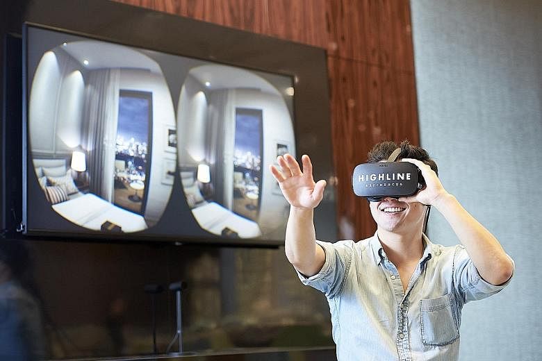 At the sales gallery for Highline Residences, visitors can don an Oculus Rift headset and experience 360-degree immersive virtual reality show suites.