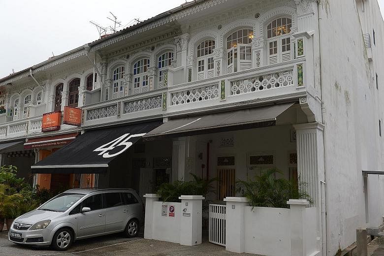 The student hostel at 47, Tessensohn Road (next to unit 45). It is decorated with Singapore motifs and Singlish words to help students get acquainted with local culture.