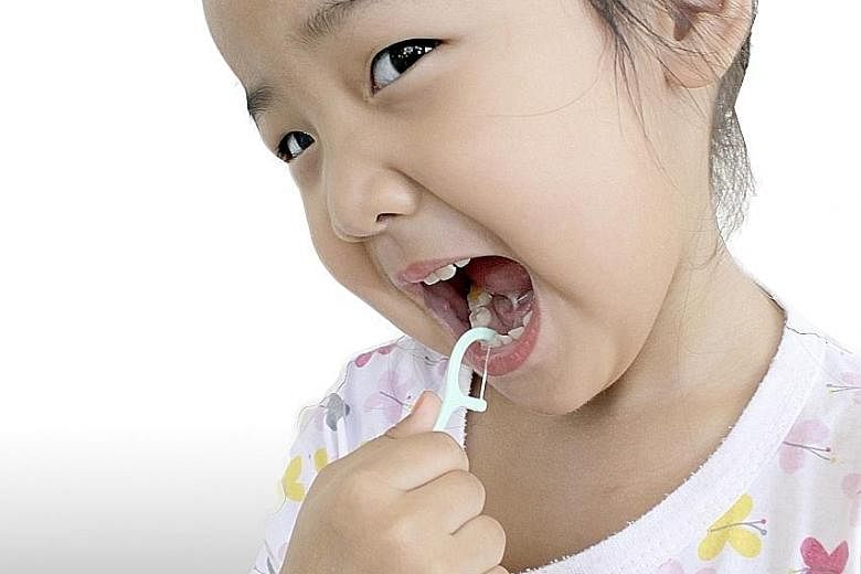 Inculcate the flossing habit in children once they have developed manual dexterity.