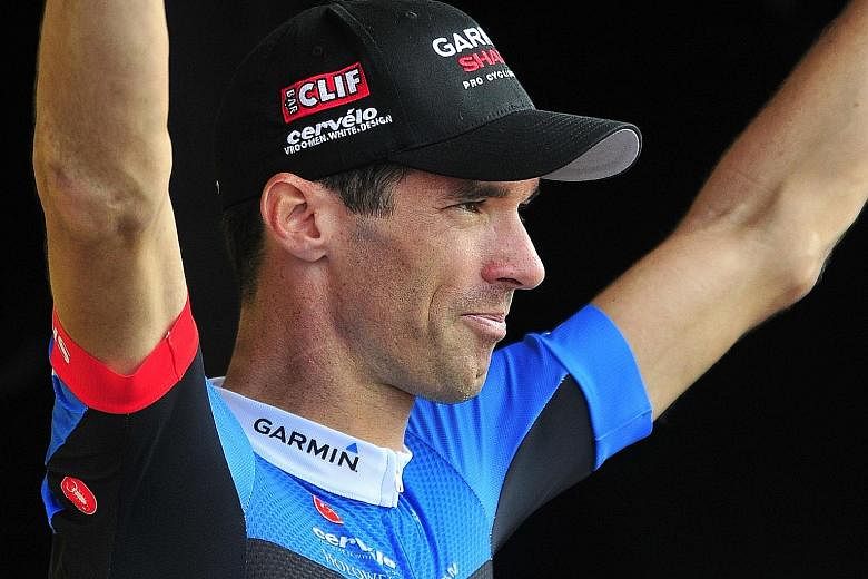 David Millar celebrates winning the 12th stage of the 2012 Tour de France. He was handed a two-year ban in 2004.