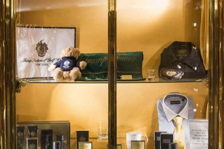 The Donald Trump Signature Collection at the Trump Store in Trump Tower in New York. 