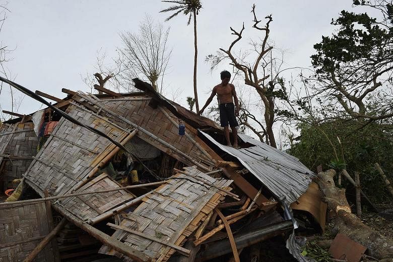 A house destroyed by the typhoon in Isabela province, north of Manila.