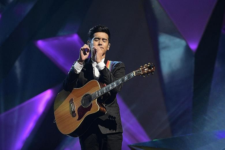 Singapore singer Nathan Hartono (above) performed for the 1,500-strong crowd.