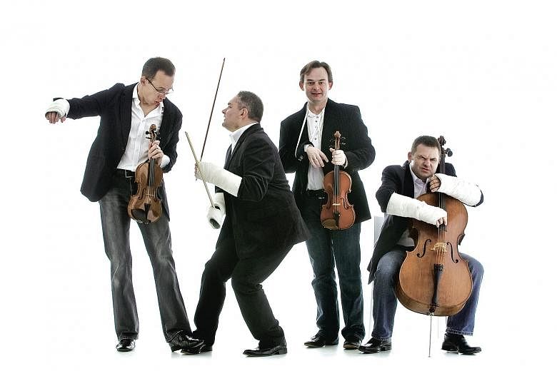 The MozART Group, comprising (from far left) Michal Sikorski, Pawel Kowaluk, Filip Jaslar and Bolek Blaszczyk, injects humour into its performance.