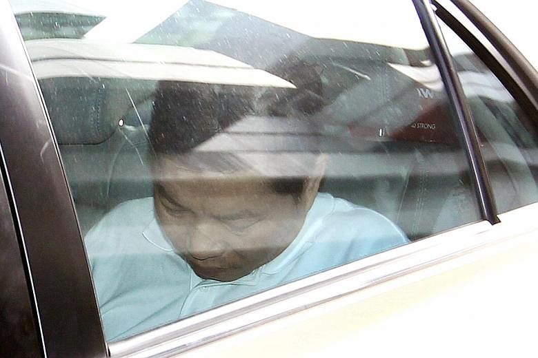 Chia arriving for a court hearing on Jan 2, 2014. He faces either the death penalty or life imprisonment if convicted of the murder of his wife's younger ex-lover between Dec 28 and Dec 29 in 2013.