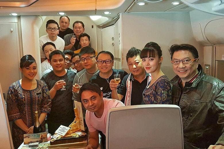 Singapore Airlines and Sats arranged for cake and champagne for Singapore's national culinary team after they were crowned champions for the first time at the Culinary Olympics. Held in Erfurt, Germany, once every four years, the culinary competition