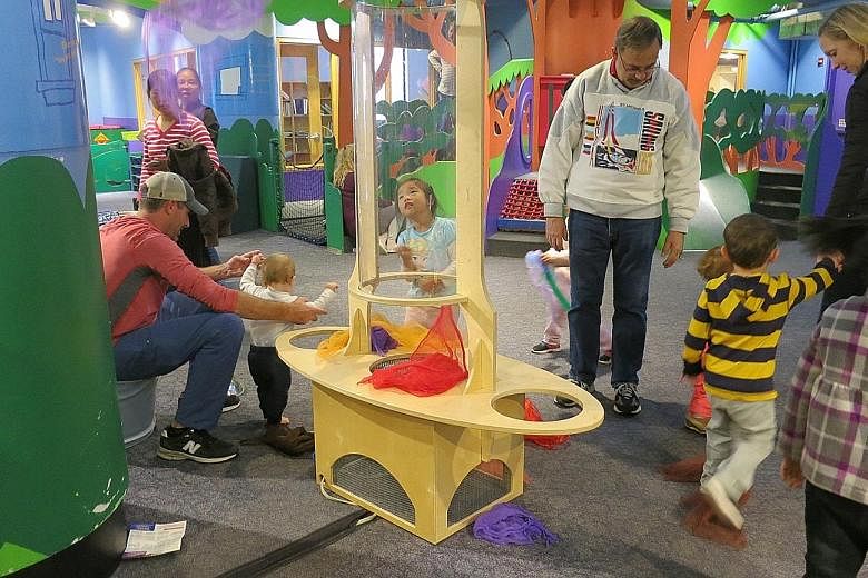 PlaySpace in the Boston Children's Museum, designed for the very young, was created specifically to spark exploration and creativity.