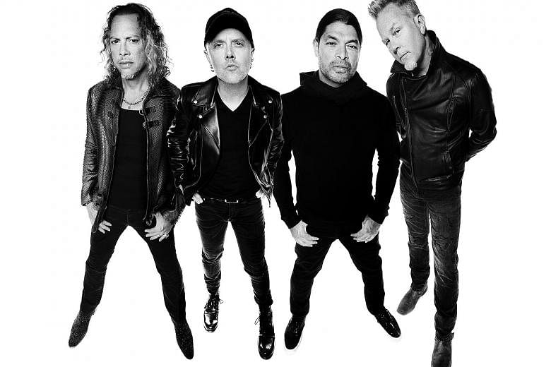 Metallica's (from left) Kirk Hammett, Lars Ulrich, Robert Trujillo and James Hetfield.