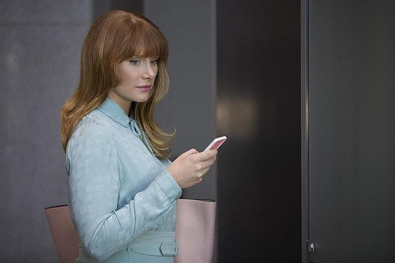 Actress Bryce Dallas Howard (above) plays Lacie, a woman consumed with improving her falling social-media score, in Nosedive.