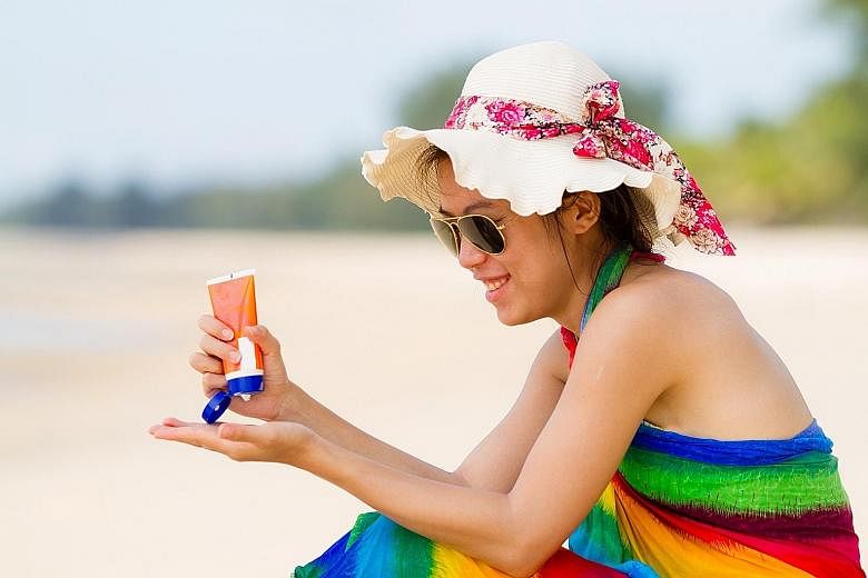 Applying sunscreen once every two hours when one is outdoors is encouraged.