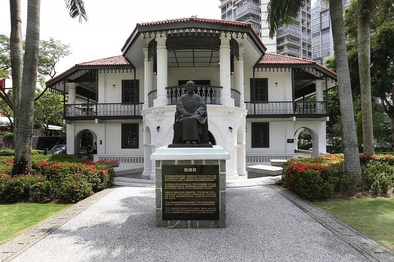 The Sun Yat Sen Nanyang Memorial Hall was where Sun Yat Sen planned three of 10 uprisings that gave birth to modern China. There are two bronze statues of him in the garden, one sitting and one standing. Dr Tan has been the curator at the villa since