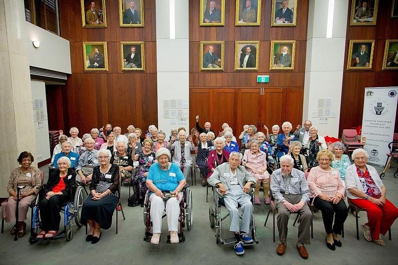 Ms Palaszczuk hosted lunch for 45 senior citizens aged 100 and above at the state Parliament. The largest gathering of centenarians in the Guinness World Record was set in a nursing home at New Jersey, in 2013, with 31 such seniors.