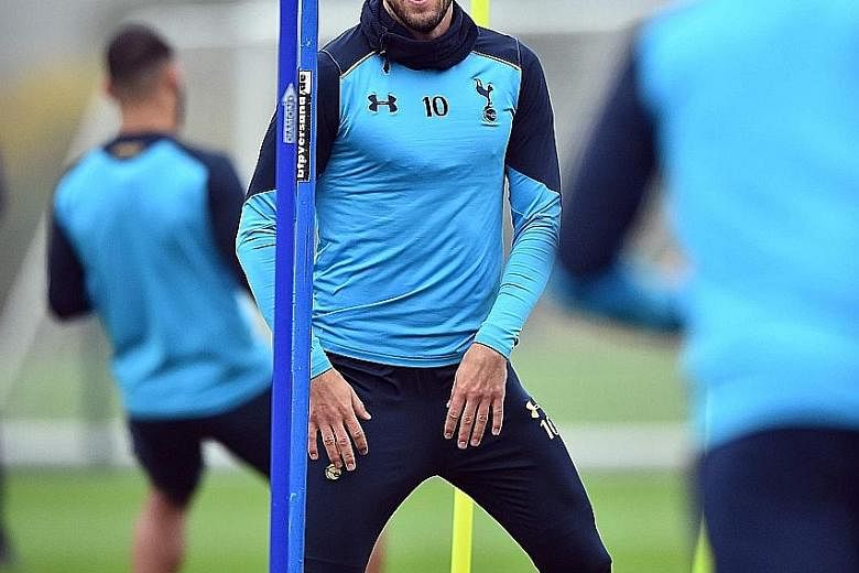 Tottenham's Harry Kane training ahead of last Wednesday's Champions League match with Bayer Leverkusen, which he failed to figure in. The striker has been out with an ankle injury since mid-September and is rated 50-50 to start today's north London d