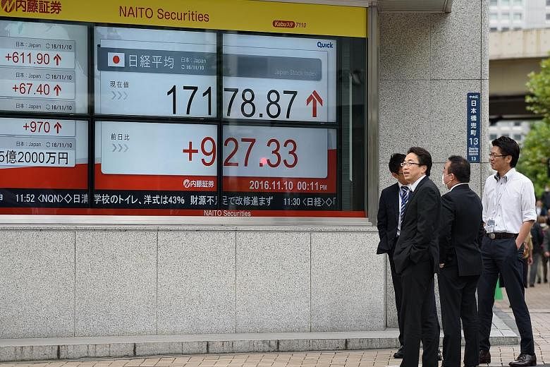 The Tokyo bourse, the worst hit of the Asian markets on Wednesday, closed strongly yesterday, with the Nikkei 225 rising 6.7 per cent. The Singapore market also rebounded, with the Straits Times Index adding 1.58 per cent yesterday.
