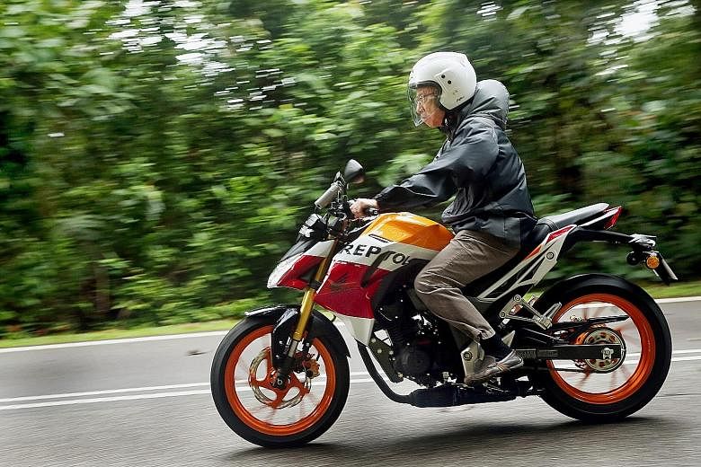 The Honda CB190R is fairly nippy, but is best as an urban runabout.