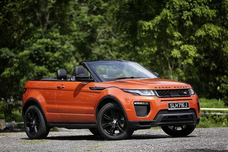 The Range Rover Evoque is best driven with its top down.