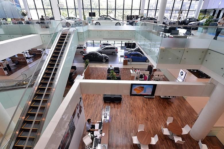 Dealer Vertex Euro Motors refurbished its showroom for Seat (right) at a cost of about $1 million, while the renovation of the BMW showroom (far right) cost $2 million. The upgraded Volvo showroom will reopen next week after a six-month renovation th