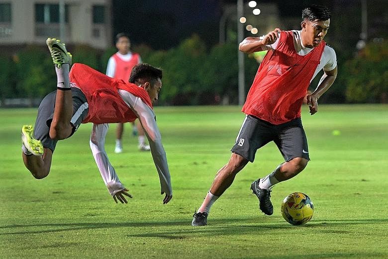Khairul Amri, who has scored 31 goals in 106 appearances, will lead the Lions' attack in the Asean Football Federation Suzuki Cup, but the first priority is to end the team's goal drought against Cambodia in today's friendly.
