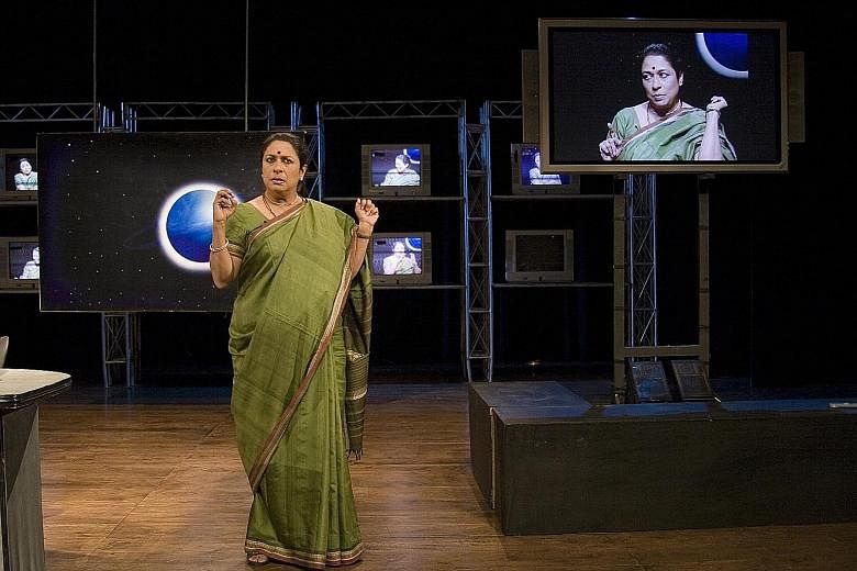 Veteran Indian actress Arundhati Nag plays a novelist and her alter ego in Girish Karnad's Bikhre Bimb - Broken Images.