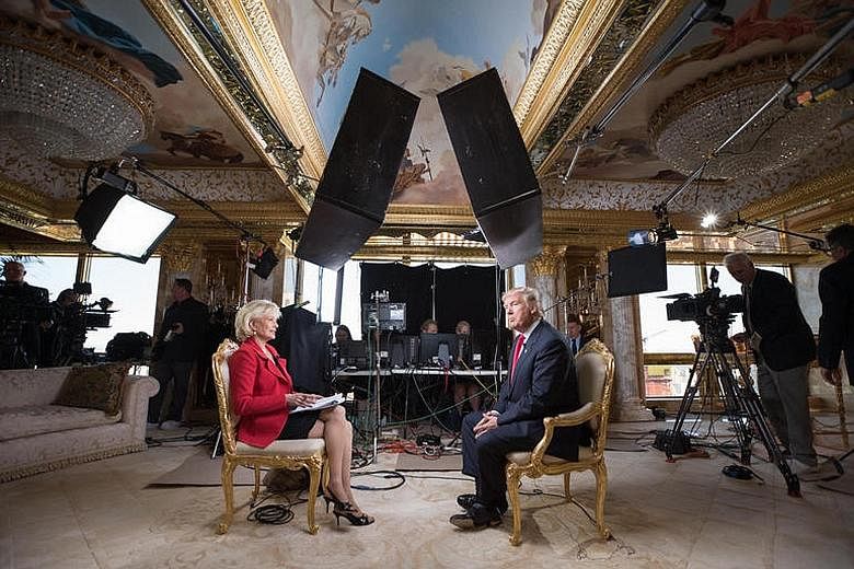 Mr Trump speaking to interviewer Lesley Stahl on 60 Minutes, in his first prime-time TV interview since his win. He confirmed he would forgo the US$400,000 salary that comes with the office of president, and take only US$1 a year.