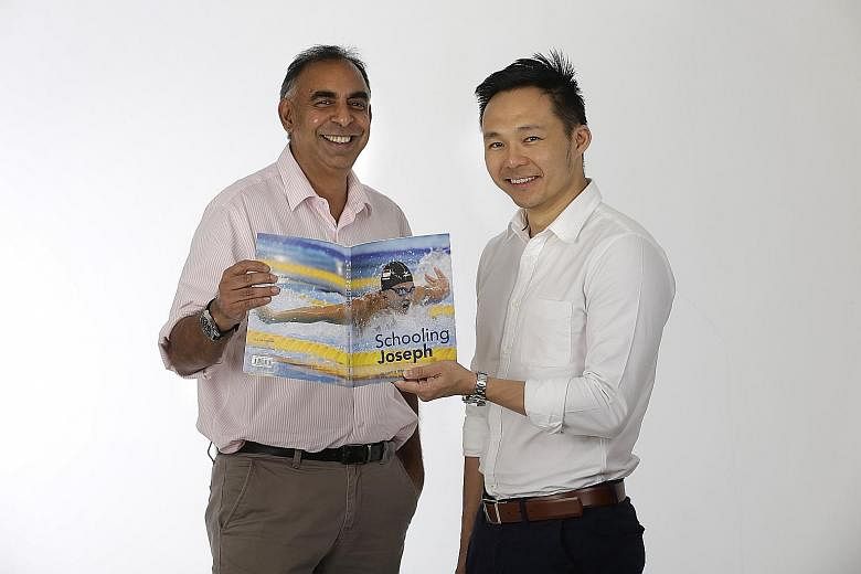 The 148-page Schooling Joseph, by Mr Brijnath (left) and Mr Chan (right), is one of two authorised biographies published by Straits Times Press. The other, From Kid To King, is written by ST news editor Marc Lim.