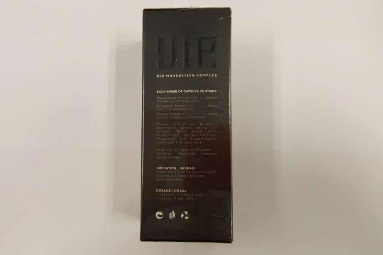 Banned substance found in weightloss product 'VIP Bio Mangosteen