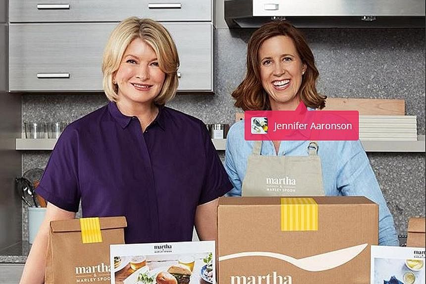 Martha Stewart (above) has teamed up with Marley Spoon to offer meal kits.
