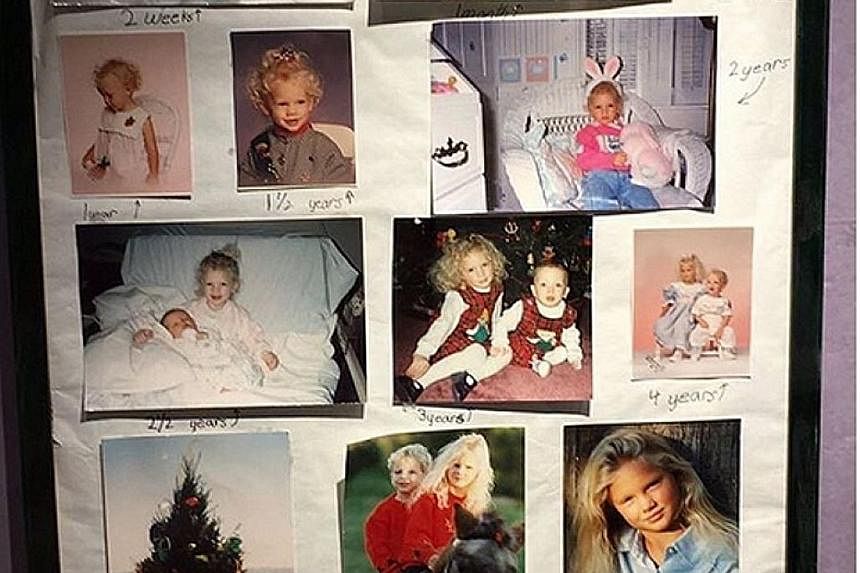 Photos of singer Taylor Swift from ages one to eight are included in the exhibition.