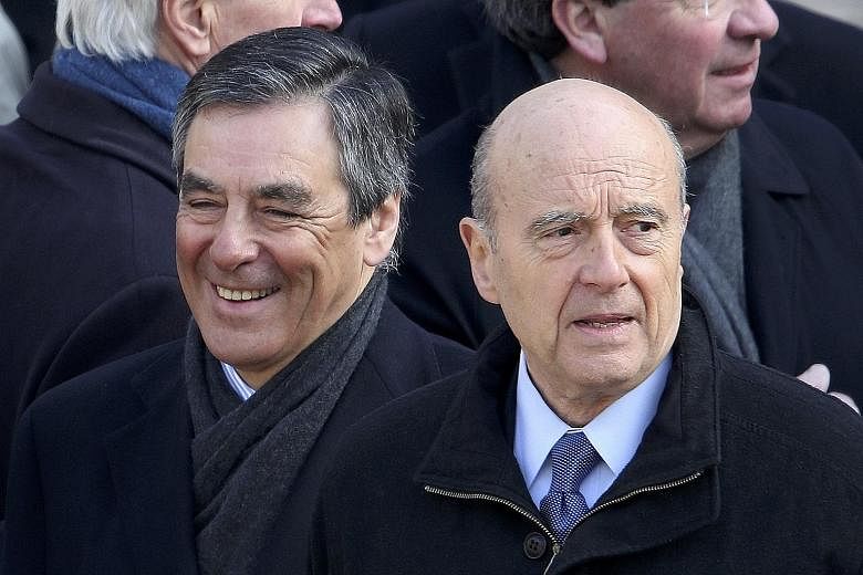 Mr Fillon (left) topped the Republican poll with 44.2 per cent of the votes cast while Mr Juppe (right) came in second with 28.4 per cent.