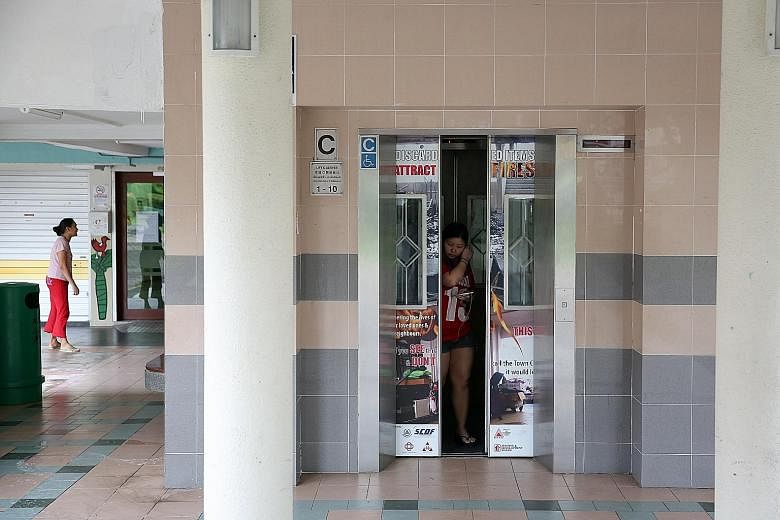 The lift at Block 207, Boon Lay Place, was back in operation following repairs. In August, the same lift also dropped unexpectedly from the third to first storey, said Madam Ng. Her daughter and two grandchildren were with her at the time, but no one